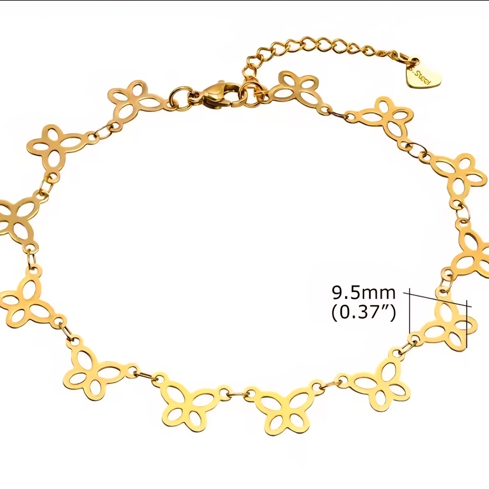 Chic Gold Butterfly Anklet Bracelet